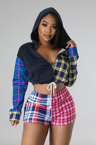 Plaid With Me Short Set