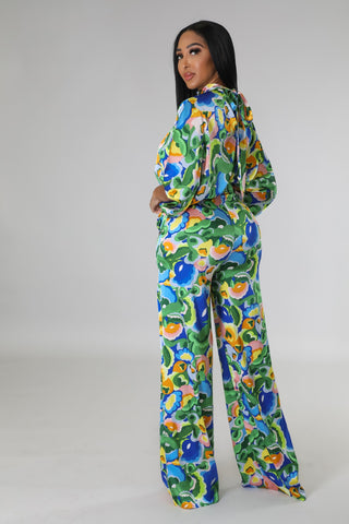 Floral Blooms Pant Set