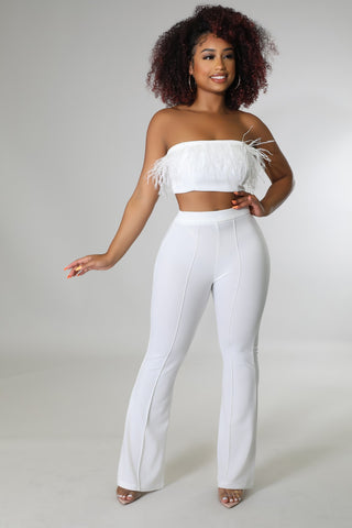 Feather Me Down Pant Set