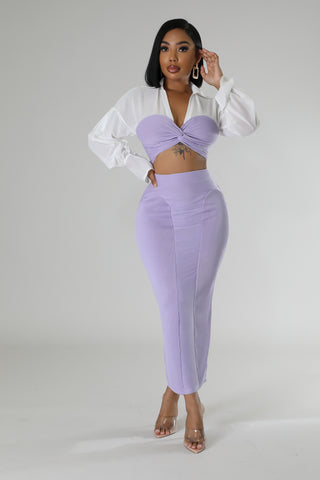 Pale Pleasures Skirt Set