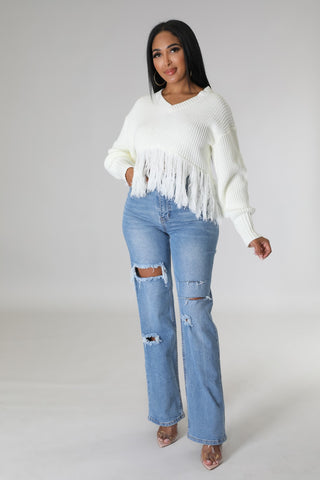 Fringe For Fall Sweater