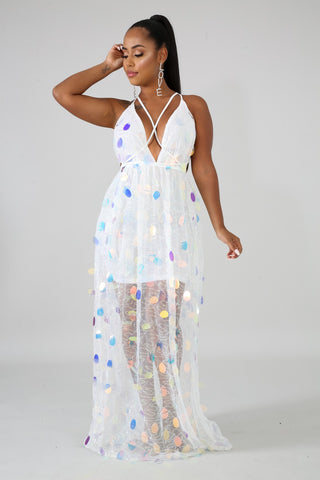 Rain Drop Fiesta Maxi Dress