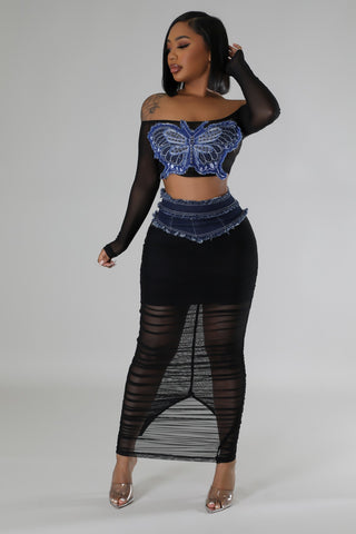 Butterfly Effect Skirt Set