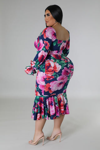 Floral Gurly Dress Plus