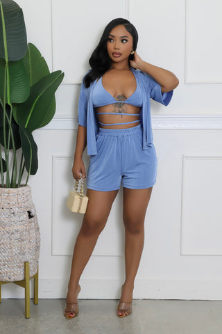 3pc Jasmine Days Short Set