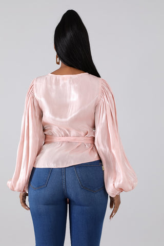 Streak Shine Wrap Top