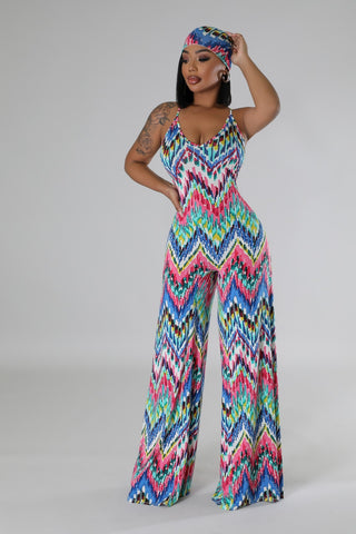 2pc Taking A Trip Jumpsuit Set