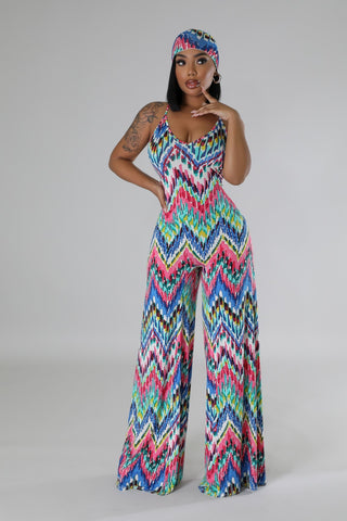 2pc Taking A Trip Jumpsuit Set