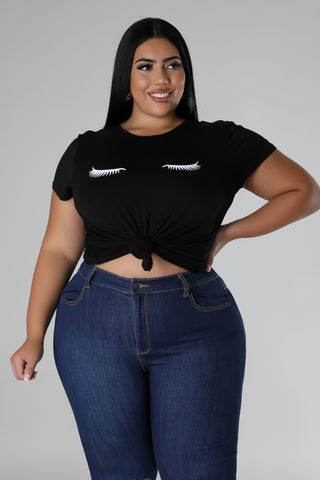 Lashes Knot Top Plus