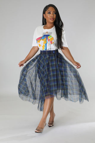 Plaid The Game Skirt