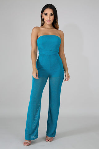 Self Tie Cross Jumpsuit