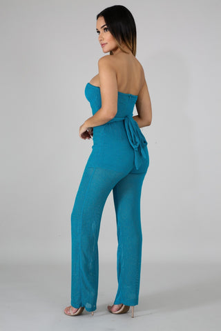 Self Tie Cross Jumpsuit