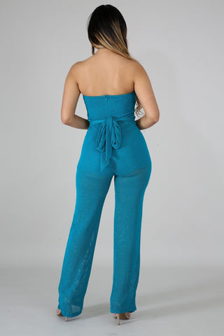 Self Tie Cross Jumpsuit