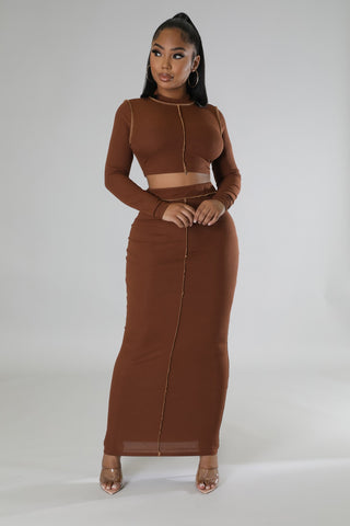 Fall Baddie Skirt Set