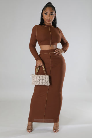 Fall Baddie Skirt Set