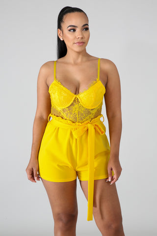 Sunshine Lace Romper